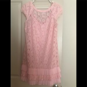 Baby Pink Lace Dress